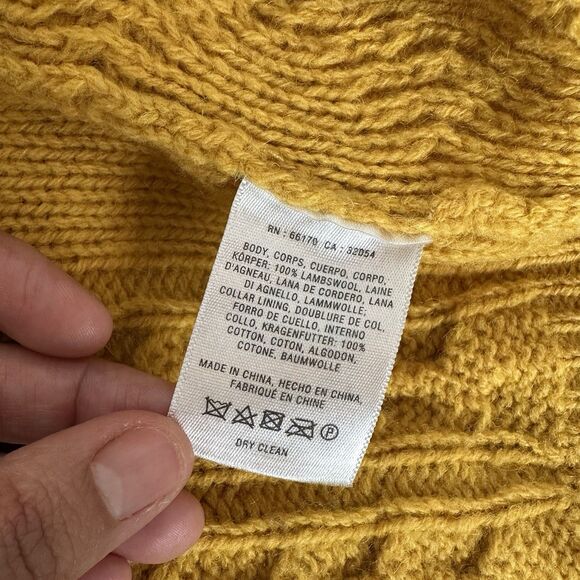 Anthro Sparrow Strathmore Lambswool Longline Cardigan Sweater L Cozy Chunky Knit - Picture 12 of 12